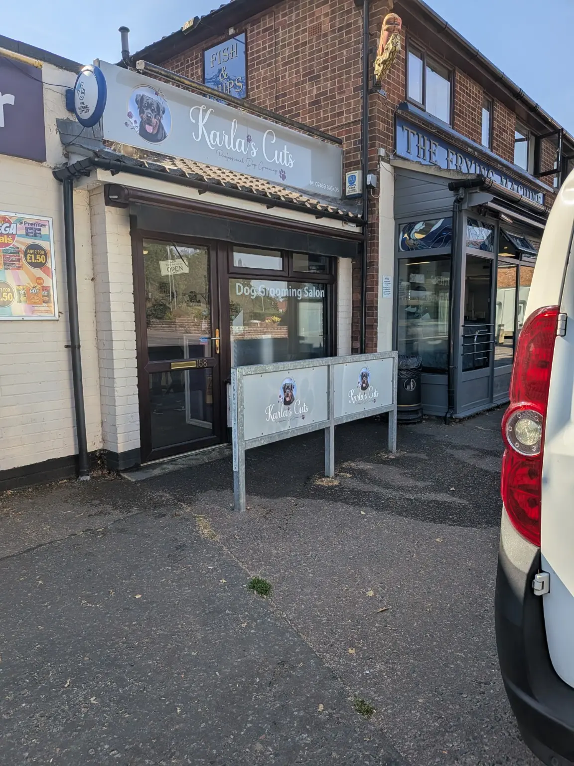 Local dog grooming shopfront during a Hamblin Property Care commercial cleaning visit