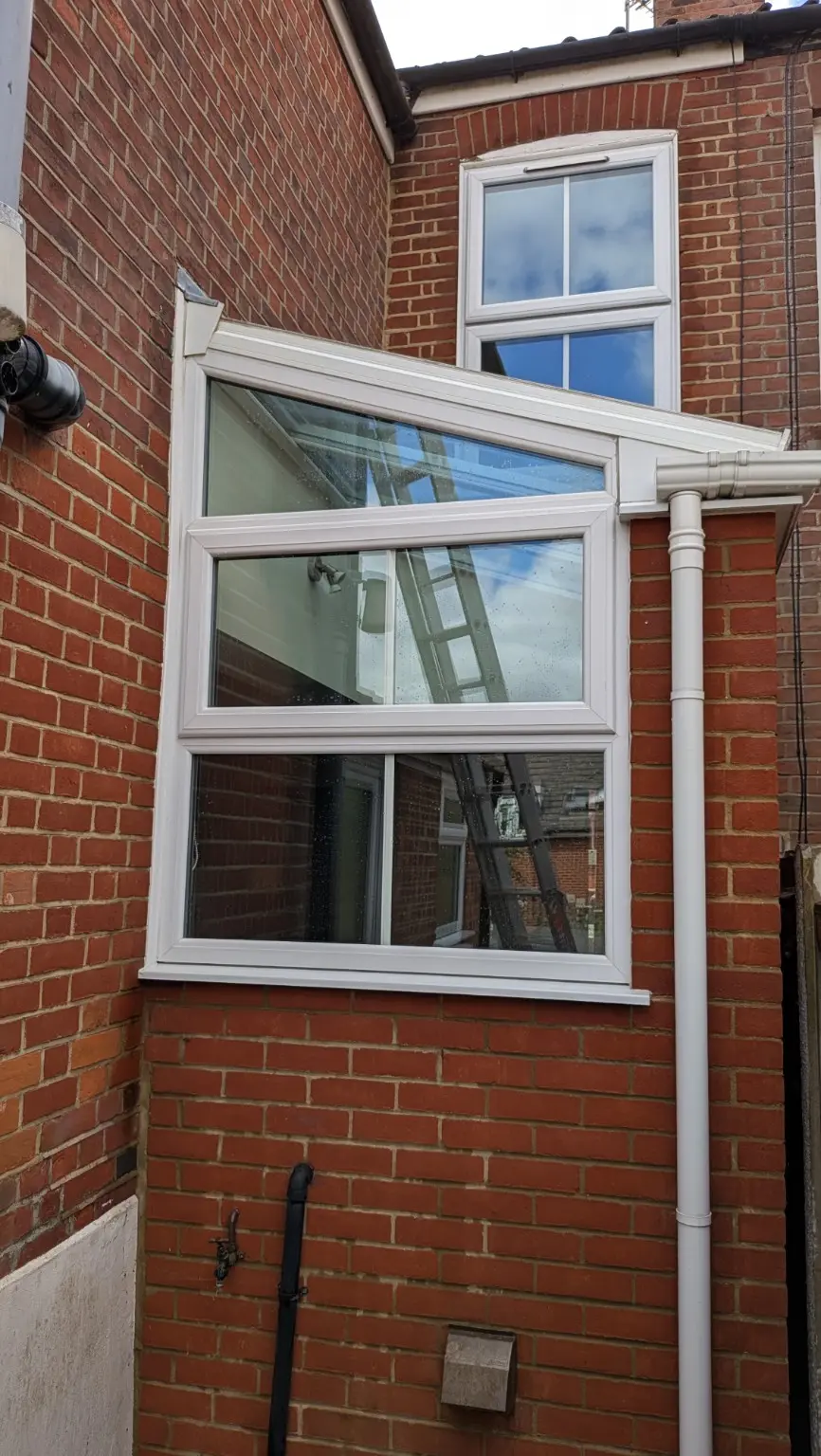 Conservatory exterior glass and frames after professional cleaning