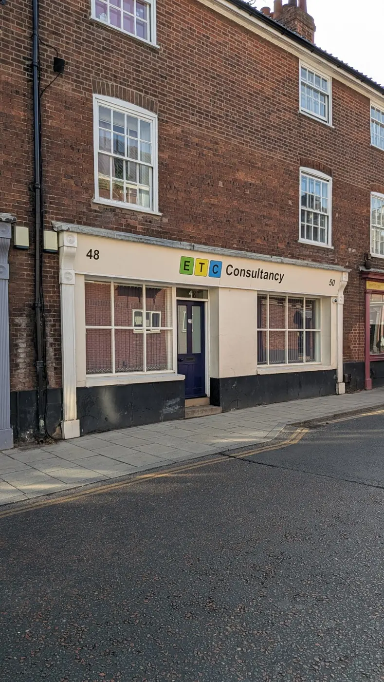 Town-centre office shopfront maintained by Hamblin Property Care